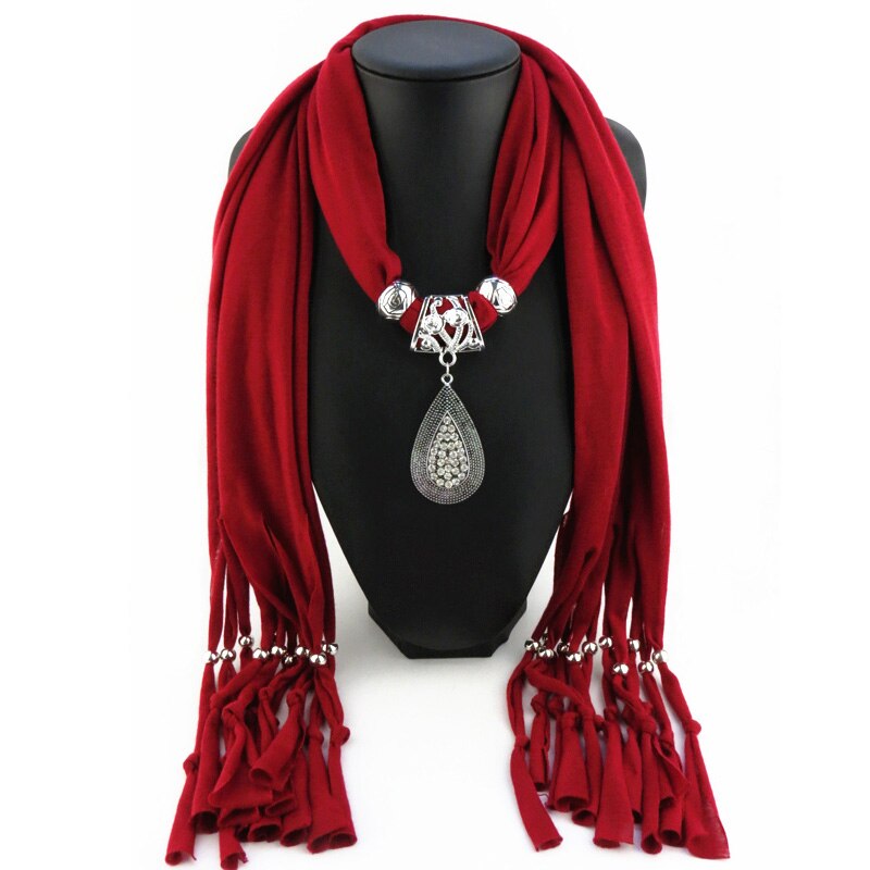 RUNMEIFA Mode-sieraden Sjaal Effen Polyester Mode Diamant Sieraden Hanger Sjaal Voor Vrouwen Waterdruppels: 7
