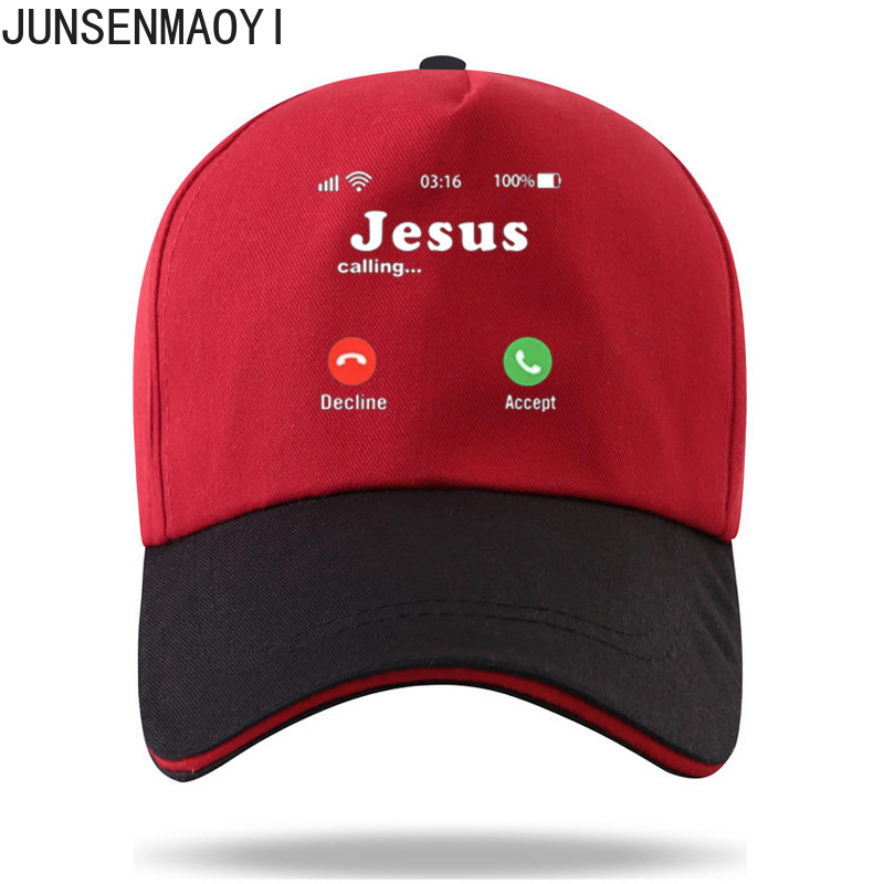 Casquette de baseball unisexe drôle avec document imprimé de Jésus, chapeaux décontractés, hommes et femmes, Jésus appelle accepter ou refuser, CasAdvantages: WHITE