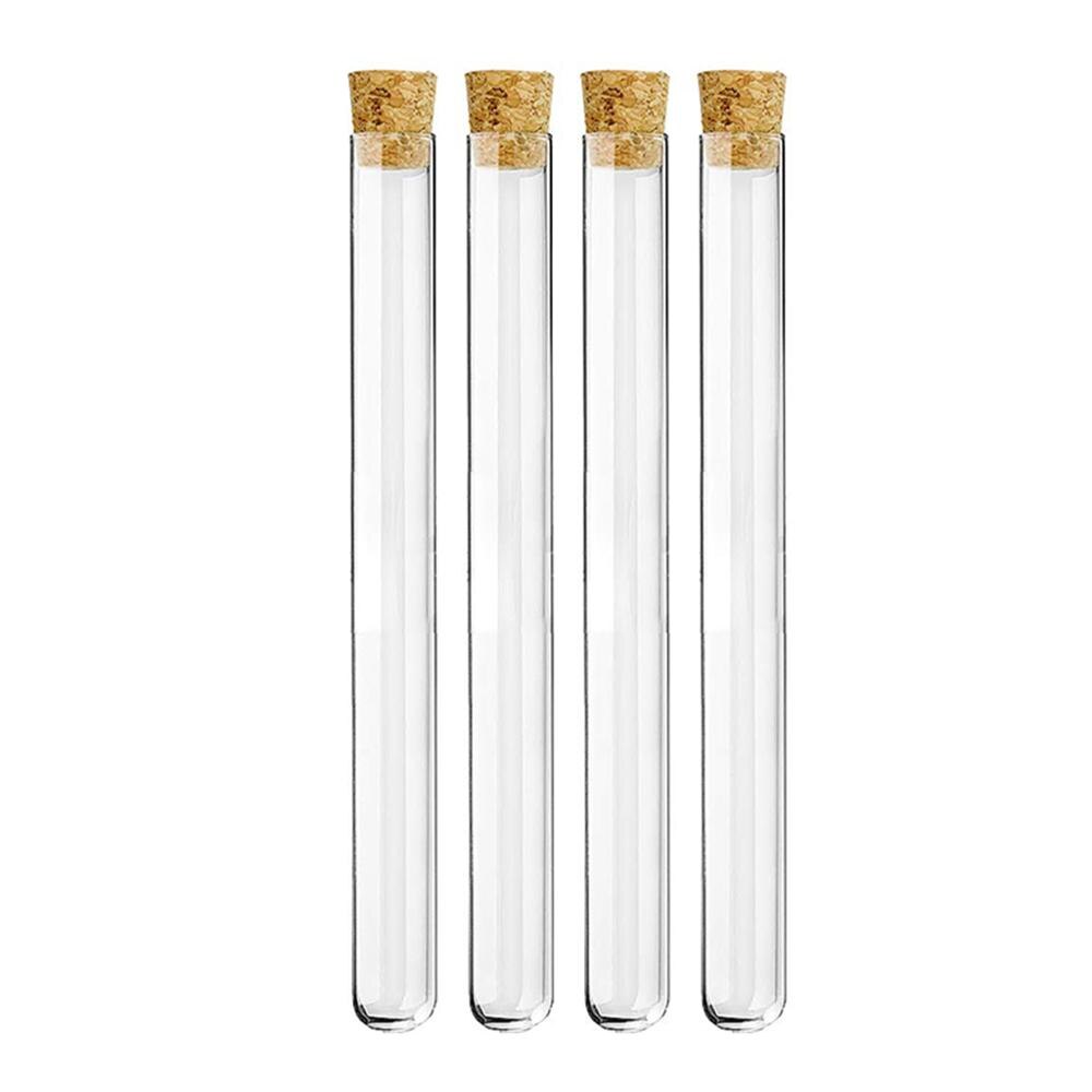Plastic Test Tube with Cork Stopper Bead Storage Vial Containers M17F