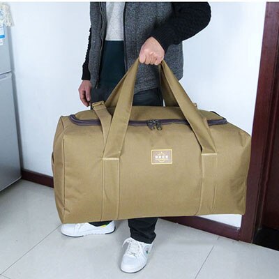 Oxford Waterproof Men Travel Bags Handbag Luggage Big Duffle Bag T570: Khaki