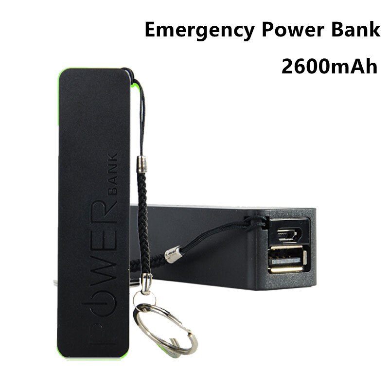 Emergency Power Bank 2600Mah Mini Power Bank Backup Batterij Oplaadbare Batterij Voor Iphone Samsung Xiaomi Huawei