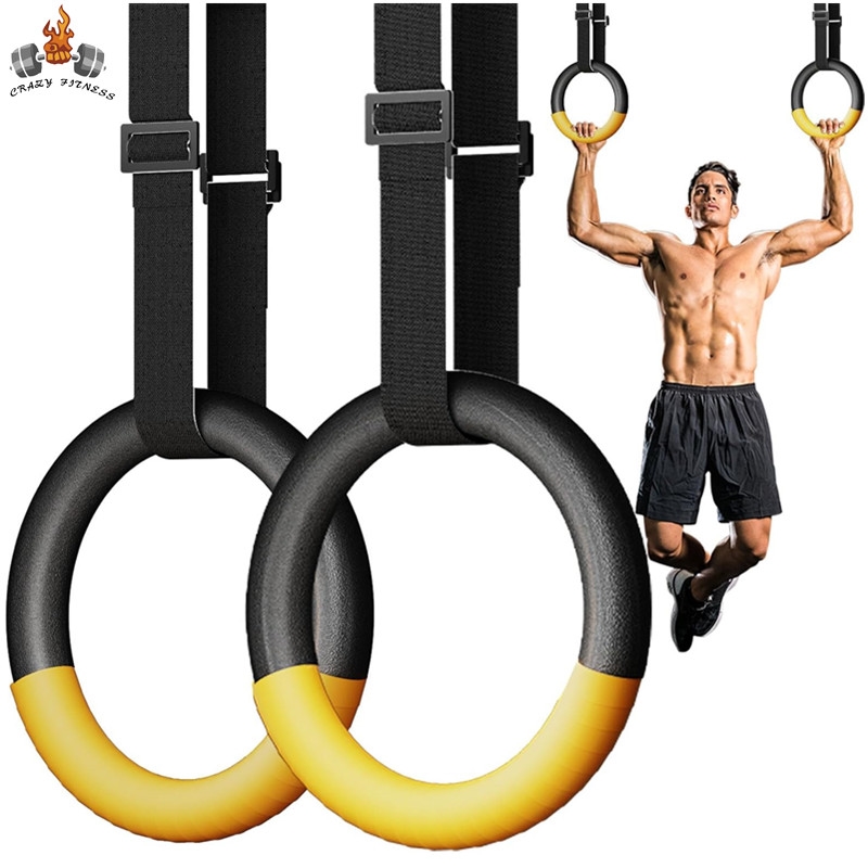 1 par de anillos de gimnasia de 1000 libras de capacidad con correas de hebilla ajustables de 1/2M, anillos de ejercicio para dominadas, anillos antideslizantes para Fitness en casa
