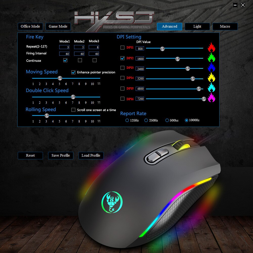 Gaming Mouse Gamer Mechanical Mouse Adjustable 3200DPI Programmable Buttons-7 RGB Lighting Modes Ergonomic USB Mice for PC