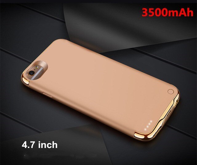 KQJYS zewnętrzny Bank zasilania obudowy ładowarki do iPhone 6 6s 7 8 SE 2020 przypadku baterii przenośny ultra-cienki pokrywa ładowania: Glod  For 7 8