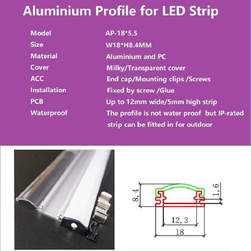 20inch 50cm flat U type 8.5mm high slim led aluminium profile ,12mm 5V 12V 24V 5050 5630 2835 led channel,bar light housing