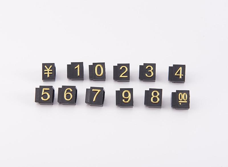 Commodity Price Label Marker Handicraft Porcelain Pentagon Price Block Label Number Jewelry Price Tag Brick Cube Sign Block
