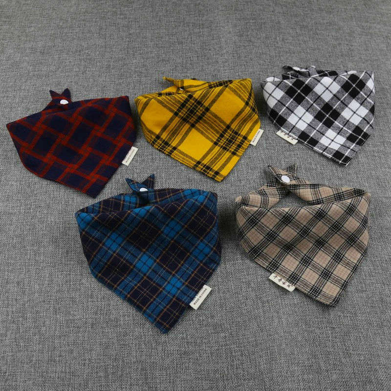 Leuke Slabbers Waterdichte Lange Mouwen Schort Kinderen Voeden Kiel Bib Katoen anti spuugt Plaid Slabbetje: MULTI