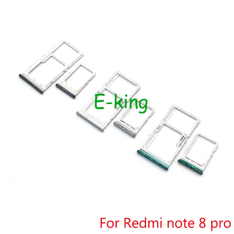 10Pcs Voor Xiaomi Redmi Note 8 Pro Sim Card Slot Lade Houder Sim Card Reader Socket