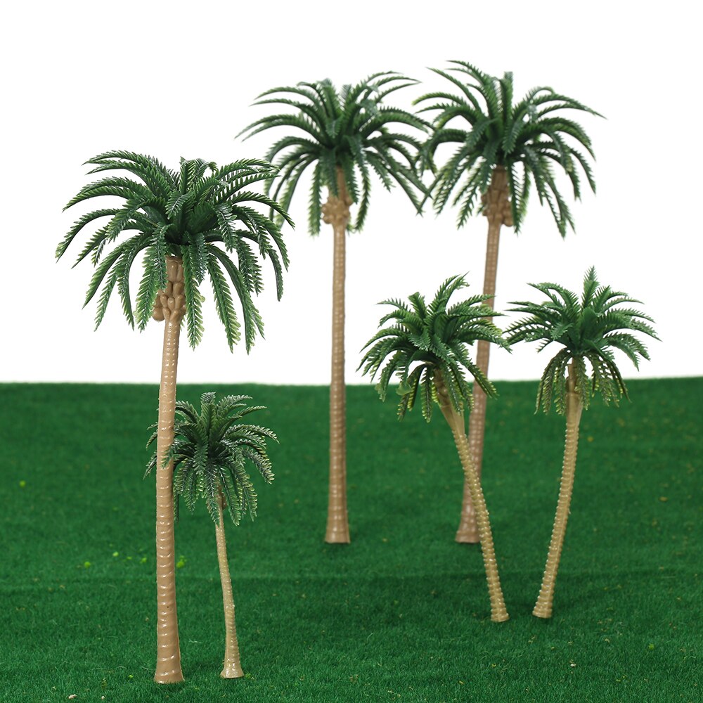 15 stk layout regnskov plast palme mini landskab layout model tog kokos regnskov hjem have dekoration