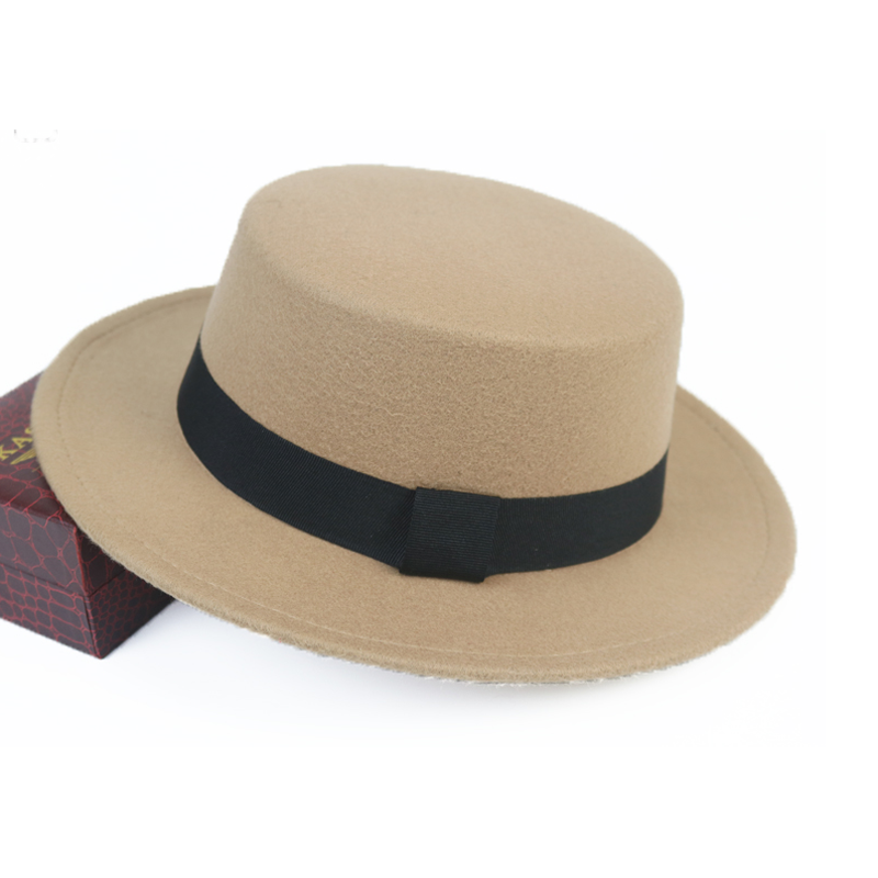 9 farver jazz kasketter herrehatte imiteret uldne kvinder mænd damer fedoras top hat europæisk amerikaner runde kasketter bowlerhatte: 5