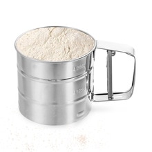 1 ud. De acero inoxidable, tazas de tamiz de harina, tamiz de harina, herramientas de pastelería para hornear, colador para café, glaseado, azúcar en polvo