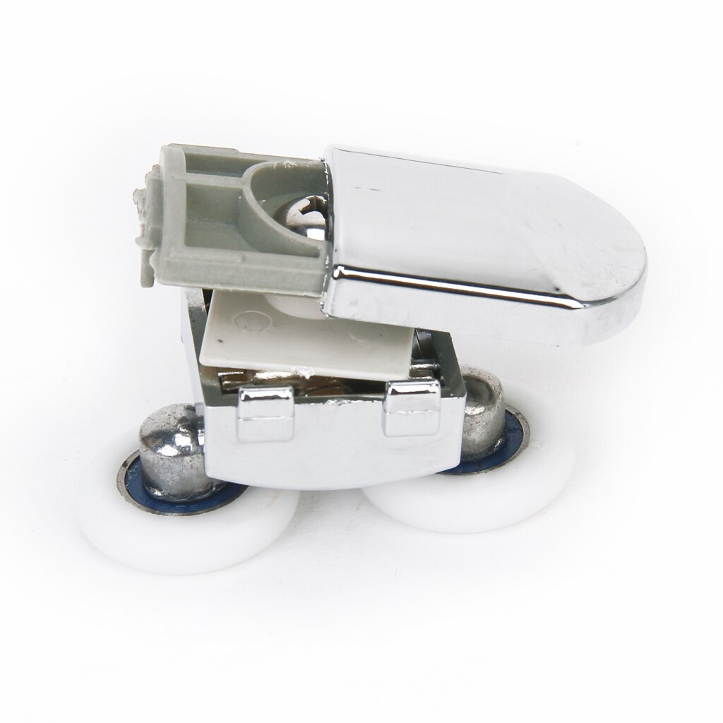 1Pair Shower Door Top Bottom Rollers Runners Twin Wheel 25mm For 12mm-14mm Glass