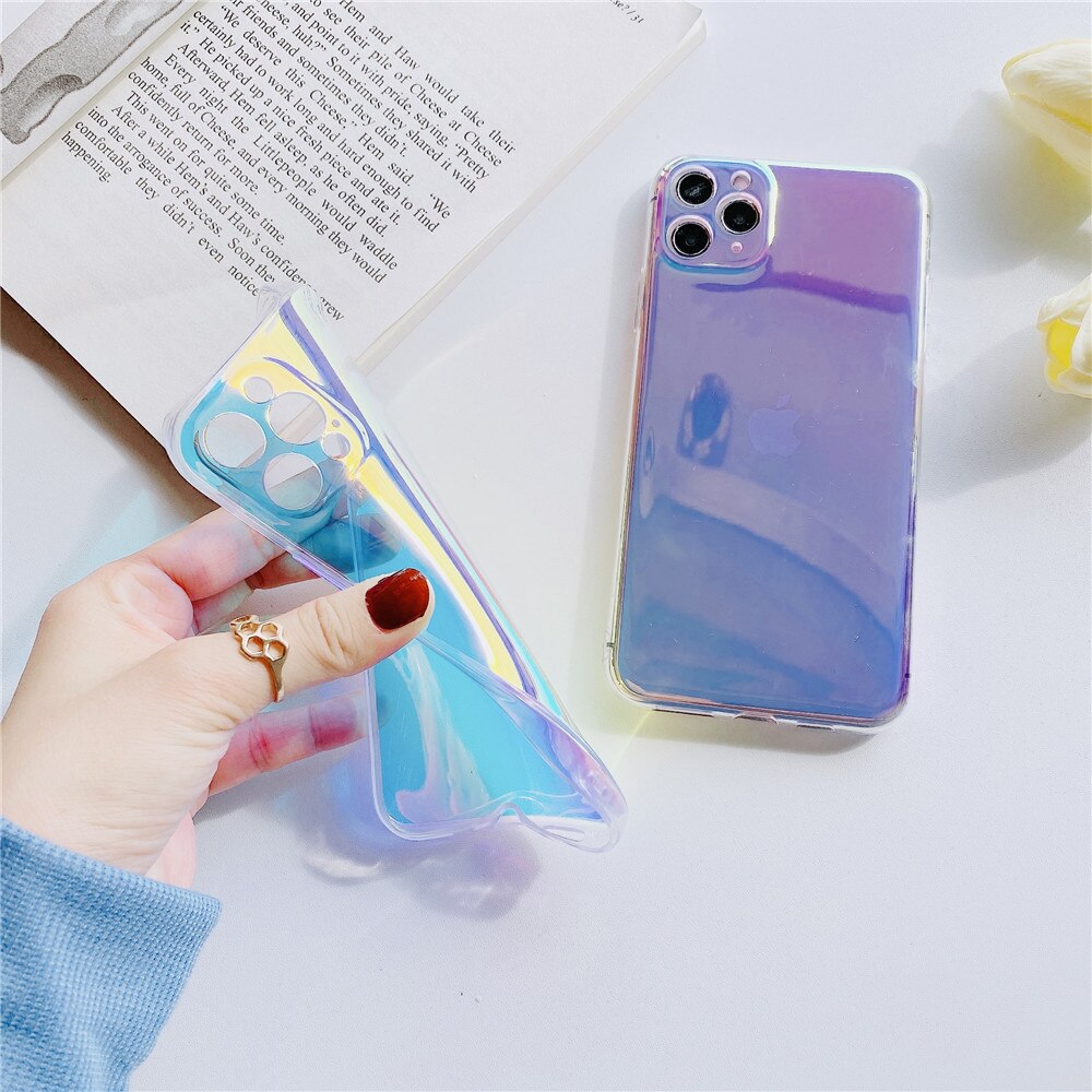 Custodia per telefono viola semplice per iPhone 12 Mini 11 Pro XS Max XR X 6 6S 7 8 Plus Cover in Silicone tinta unita per IPhone 12 Pro Max