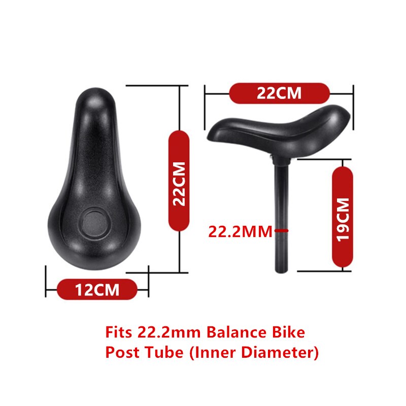 Selle De Vélo Large Unisexe Enfants - Confortable Rose Pour Filles - Vélos 12 à 20 Pouces