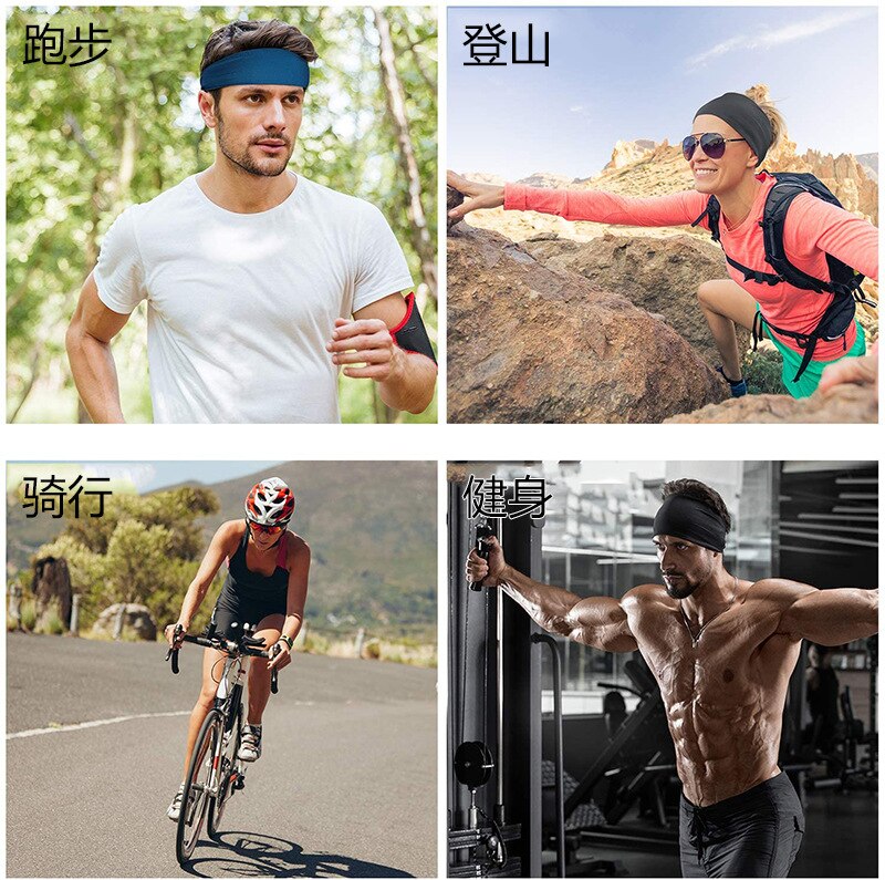 Mannen Sport Hoofdband Zweet Riem Sport Oefening Track Hoofdband Elastische Vochtopname Zweet Verwijdering Hoofdband Voor Zowel Mannen