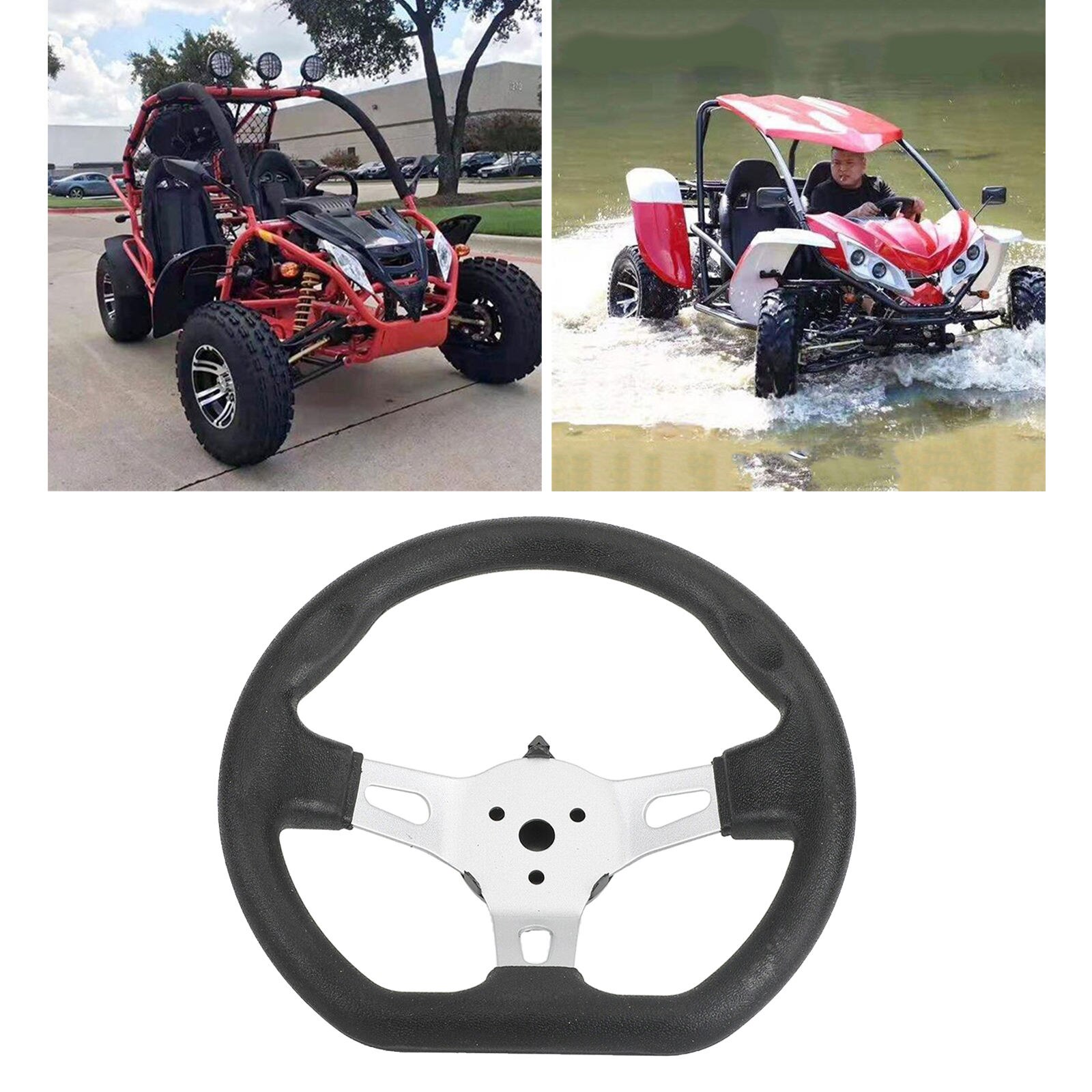Universal 3-Talk Steering Wheel for Go Kart Go Cart Roller Karting Balance