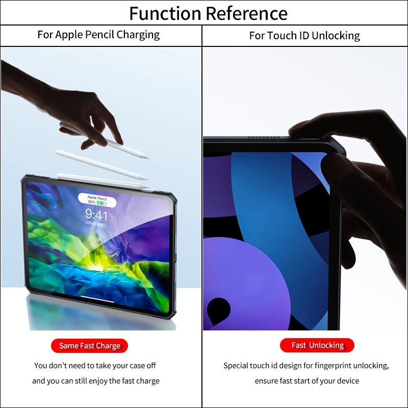 Dla iPad Pro 11 Case 2021 2020, pokrowiec na Tablet Xundd-z niewidocznym stojakiem na iPad Air 4 5 iPad Pro 12.9 8th Gen Mini 4 5 6 Case
