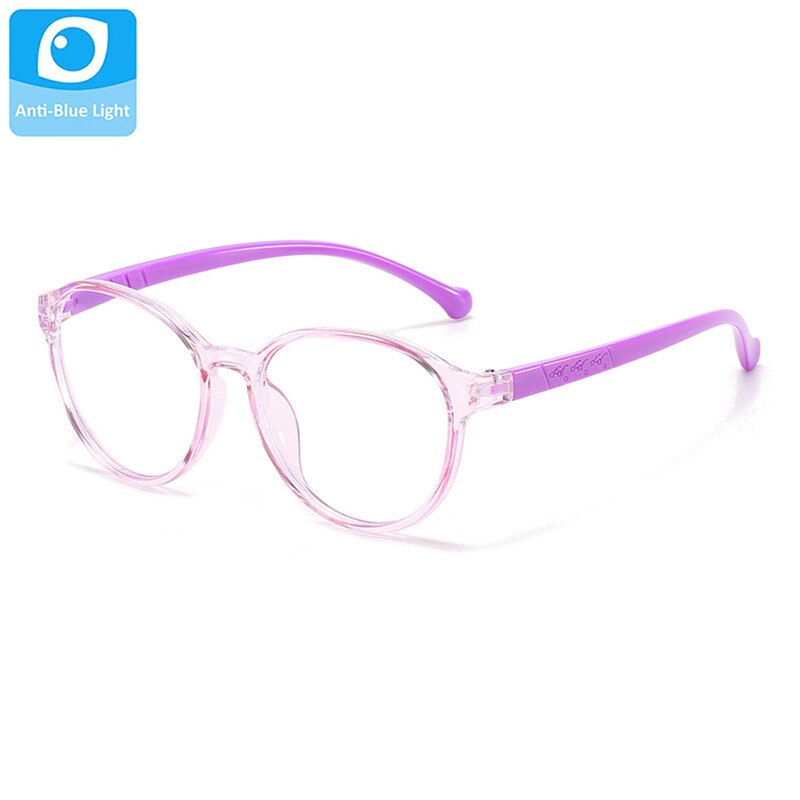 Børn briller børn anti blå lys nuancer barn vintage briller runde piger drenge briller gafas oculos: Lilla