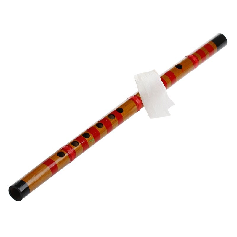 Traditionel lang bambusfløjte klarinet studerende musikinstrument 7 hul 42.5cm