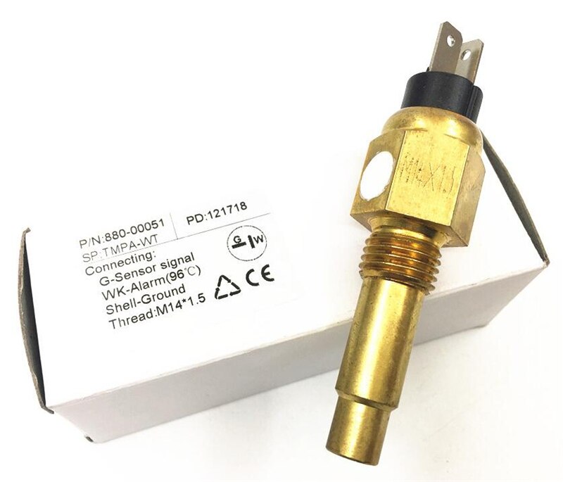 1pc 287.4~22.4ohm Water Temperature Gauges 52mm 40-120 Degree Water Temp Meters Auto Device Sending Unit for Car Ship Motorcycle: M14x1.5 sensor