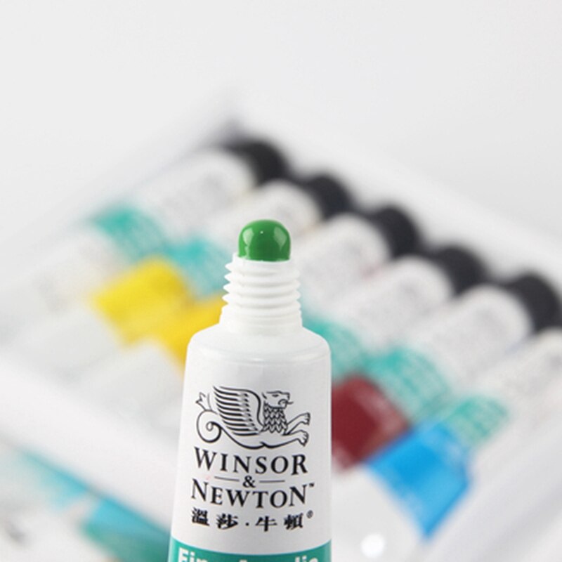 Winsor &amp; Newton 12/18/24 Kleuren Professionele Acryl Verf Set 10 Ml Hand Geschilderde Muur Schilderen Textiel Verf Fel gekleurde