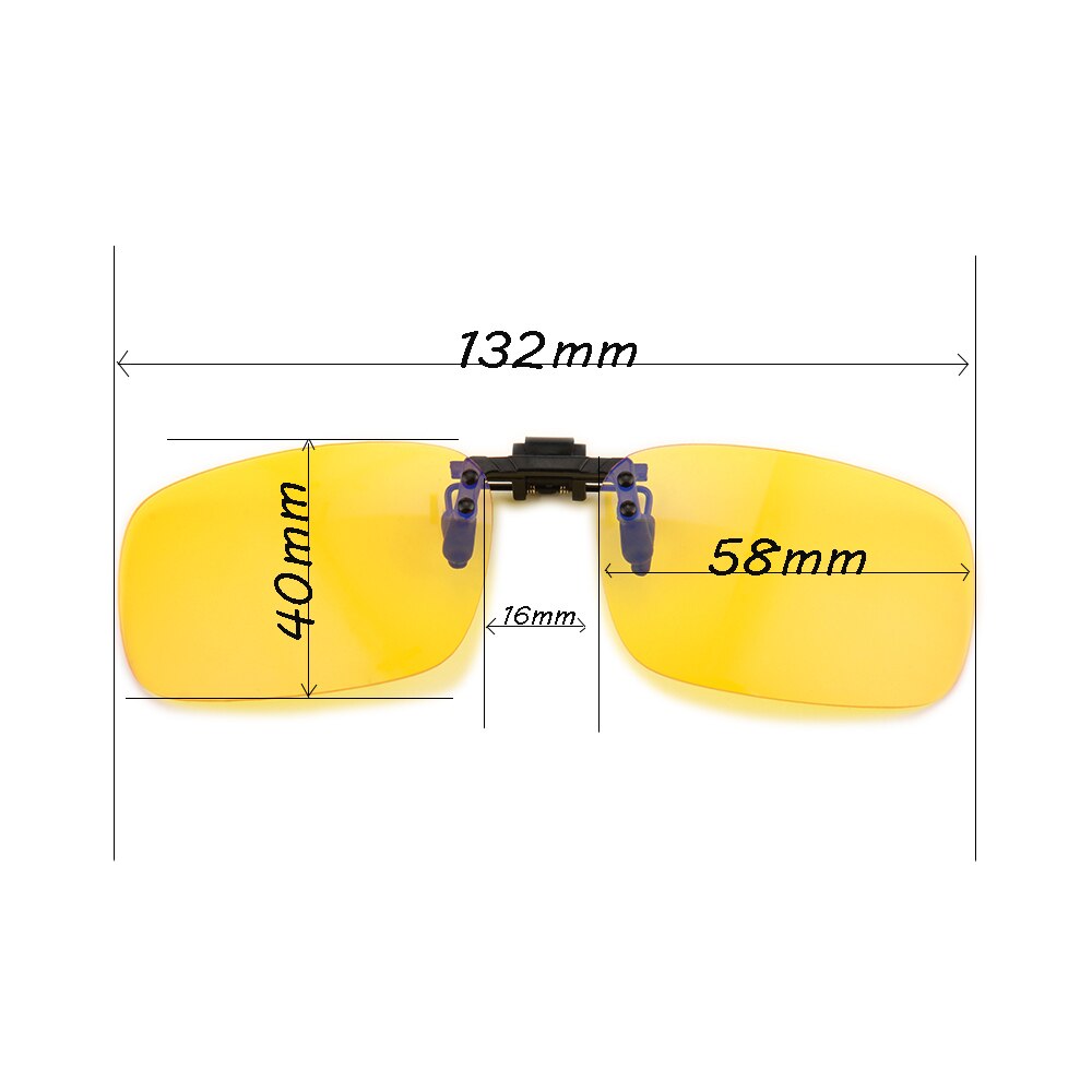 Gudzws Glasses Clips on Anti Blue Light Filter UV Blocking Rectangle Frame Anti Eye Strain From Computer TV Vedio Unisex
