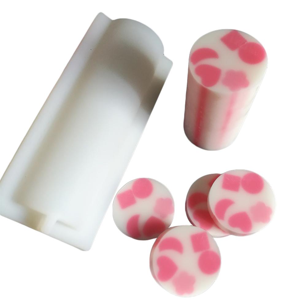 1KG 1000ml Rounded Hand Soap Tube Model Silicone Mold Long-Cylinder Cold Process Soap Dye: 1
