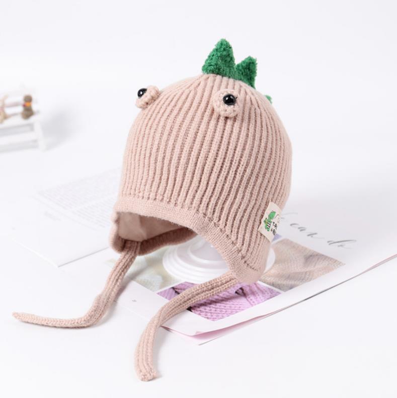 Lovely Winter Baby Toddler Kids Boy Girl Cap Knitted Cute Ear Beanie Warm Hat: Beige