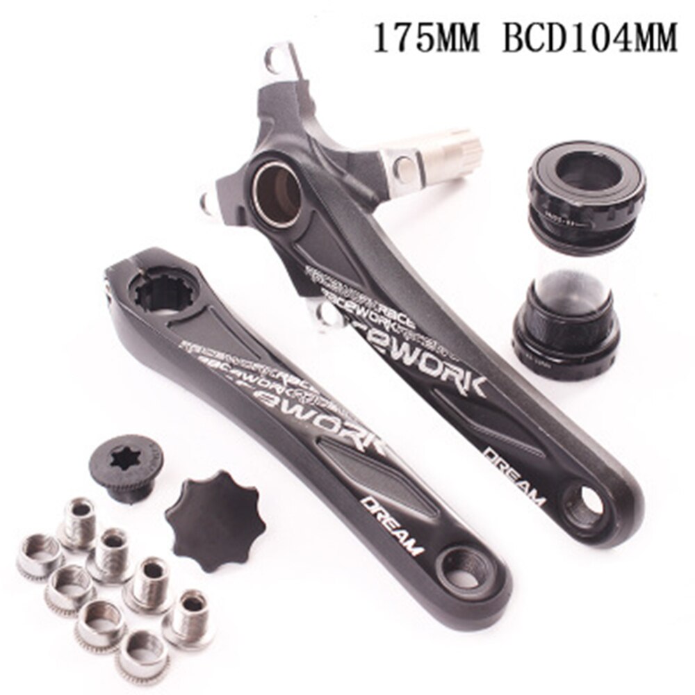 MTB Mountain Bike Bicycle 104bcd Crankset Chainwheel Bike 170mm 175mm Crank 32/34/36t/38t Chainring Round Narrow Wide Parts