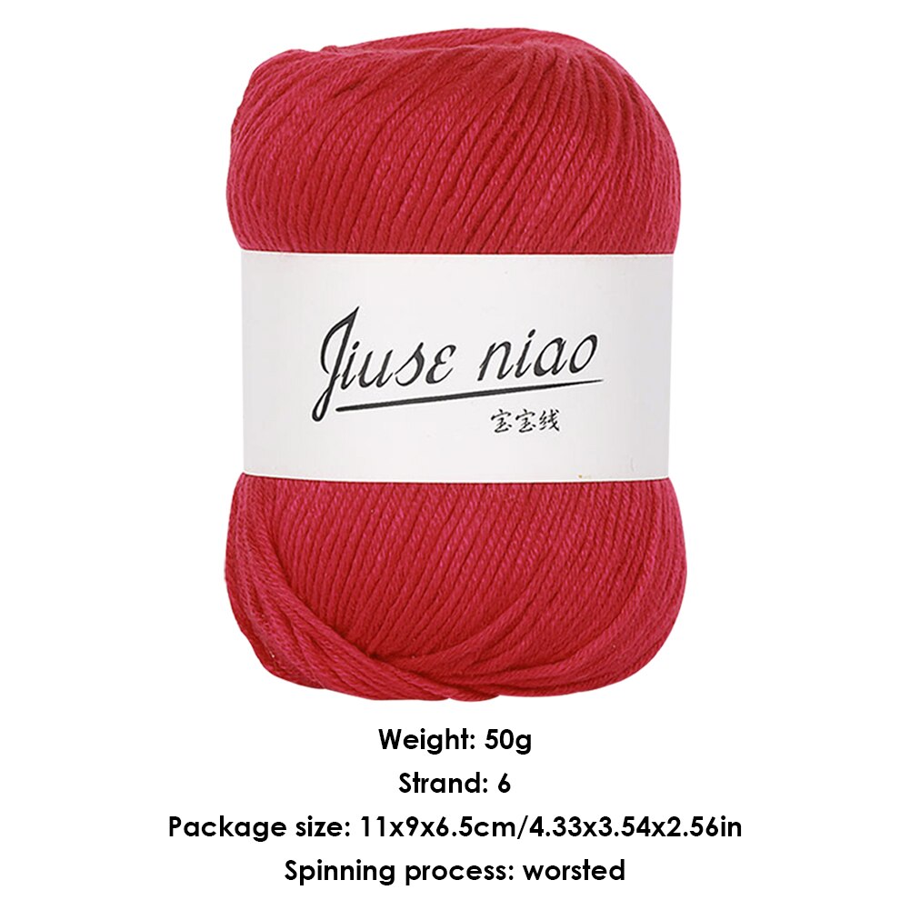 Crochet Hand Stitching Knitting Threads 50g/roll 6-strand Pure Cotton Thin Yarn Cross-Stitch Kit DIY Sewing Skeins Craft