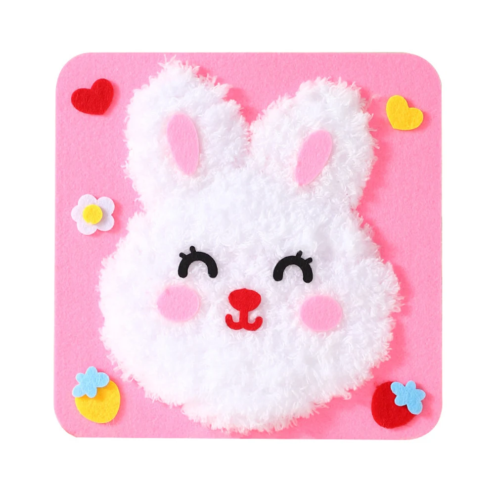 Handmade Wool Embroidery Children's Handmade Plush Sewing Board DIY Sewing Plush Animals Educational Craft Kit