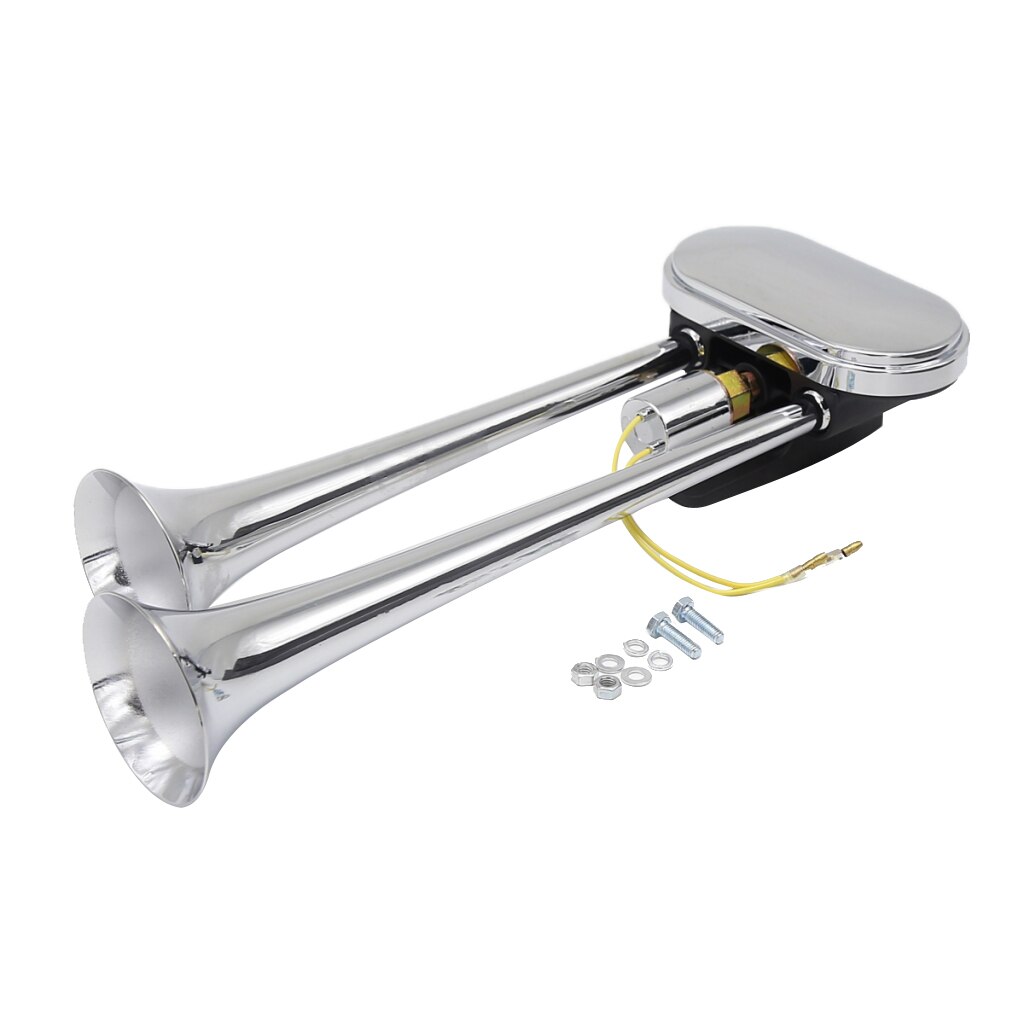Dual/Double Trumpet Air Horn 12 V 150dB Car Truck RV Train Boat Loud