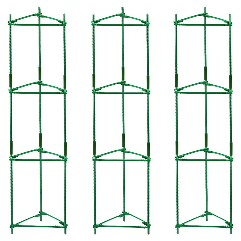 Gabbie per pomodori pali di supporto per piante da giardino Set traliccio per verdure all'aperto per piante rampicanti verticali 84 pezzi