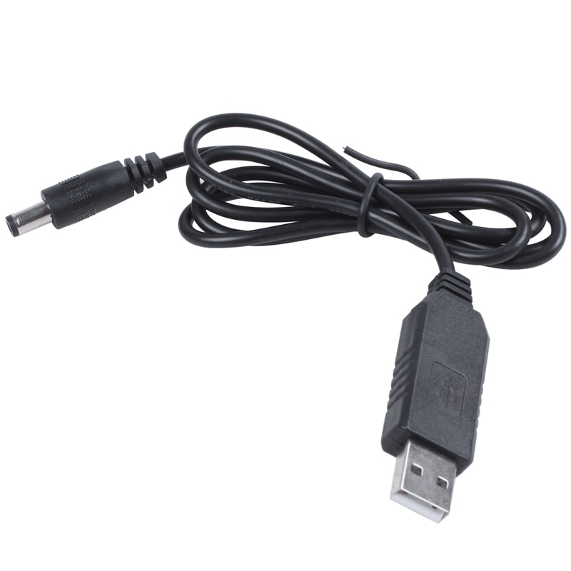 Usb dc 5v para dc 12v 2.1mm x 5.5mm módulo conversor dc tambor conector macho jack cabo de alimentação, usb para dc cabo-1m (5v para dc: Default Title