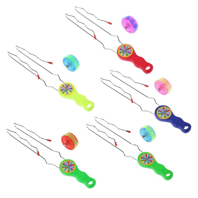 Giocattoli luminosi per bambini YOYO Ball giocattoli colorati lampeggianti LED Magic Rail Rolling volano giocattolo bambini giochi all&#39;aperto regali colori casuali