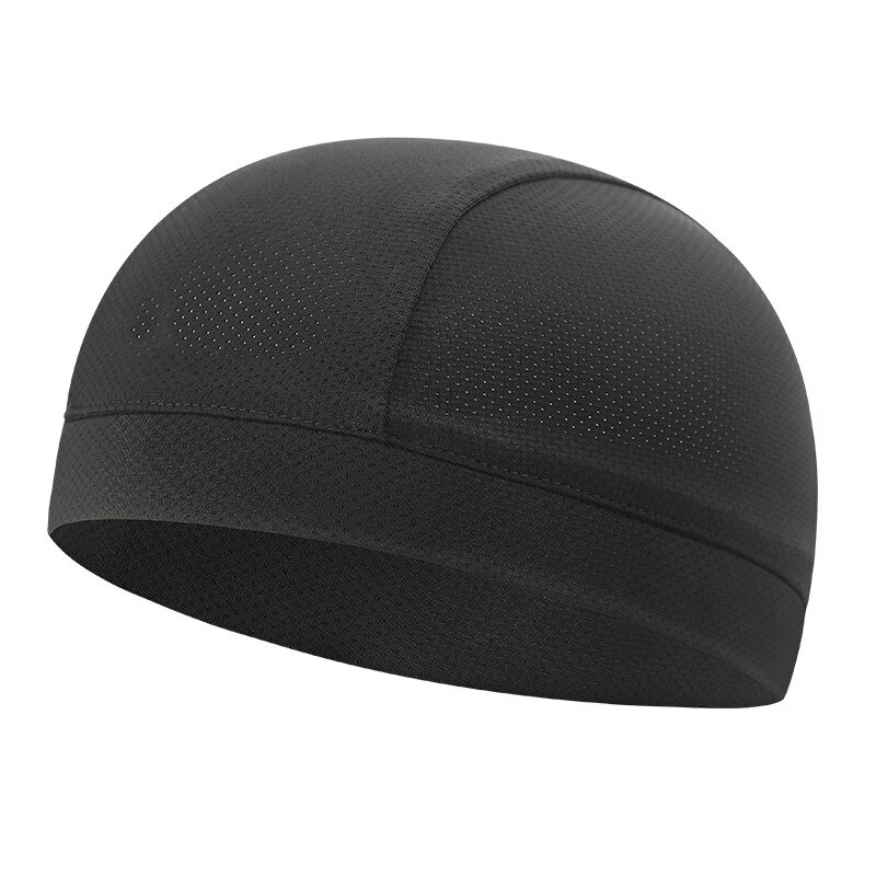 Ijs Zijde Schedel Cap Outdoor Winddicht Zon Proof Quick Dry Fietsen Cap Soft Comfort Vlekken Hoed Voor Vissen Running PSEN999: Black