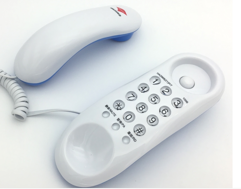 Vaste telefoon thuiskantoor hotel inkomende telefoon aan de muur, mini-wandtelefoon aan het bed