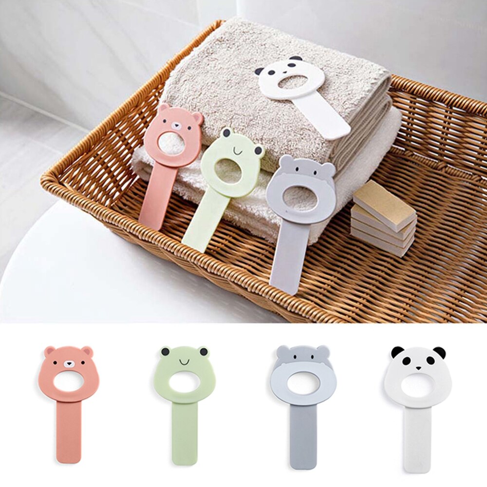 1PairCartoon Cover Lifter Toilet Seat Handle Holder Bathroom Lid Cover Toilet Bowl Seat Lift Handle Hand Uncovering Toilet Cover