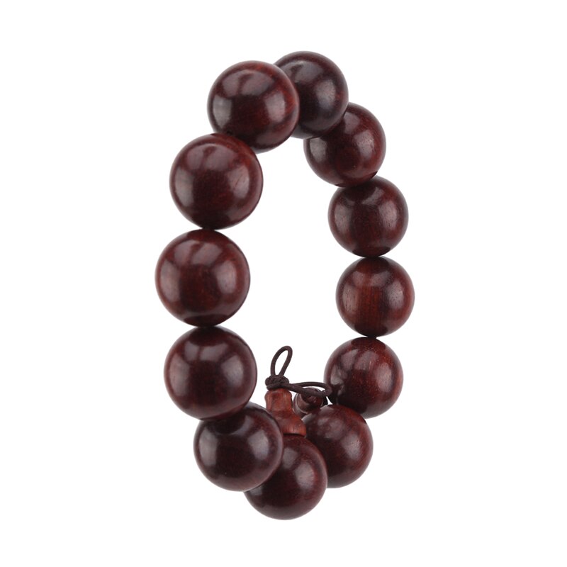 20mm autentiska indien lobulära röda sandelträ armband trä buddha pärlor armband guldstjärna gamla material smycken