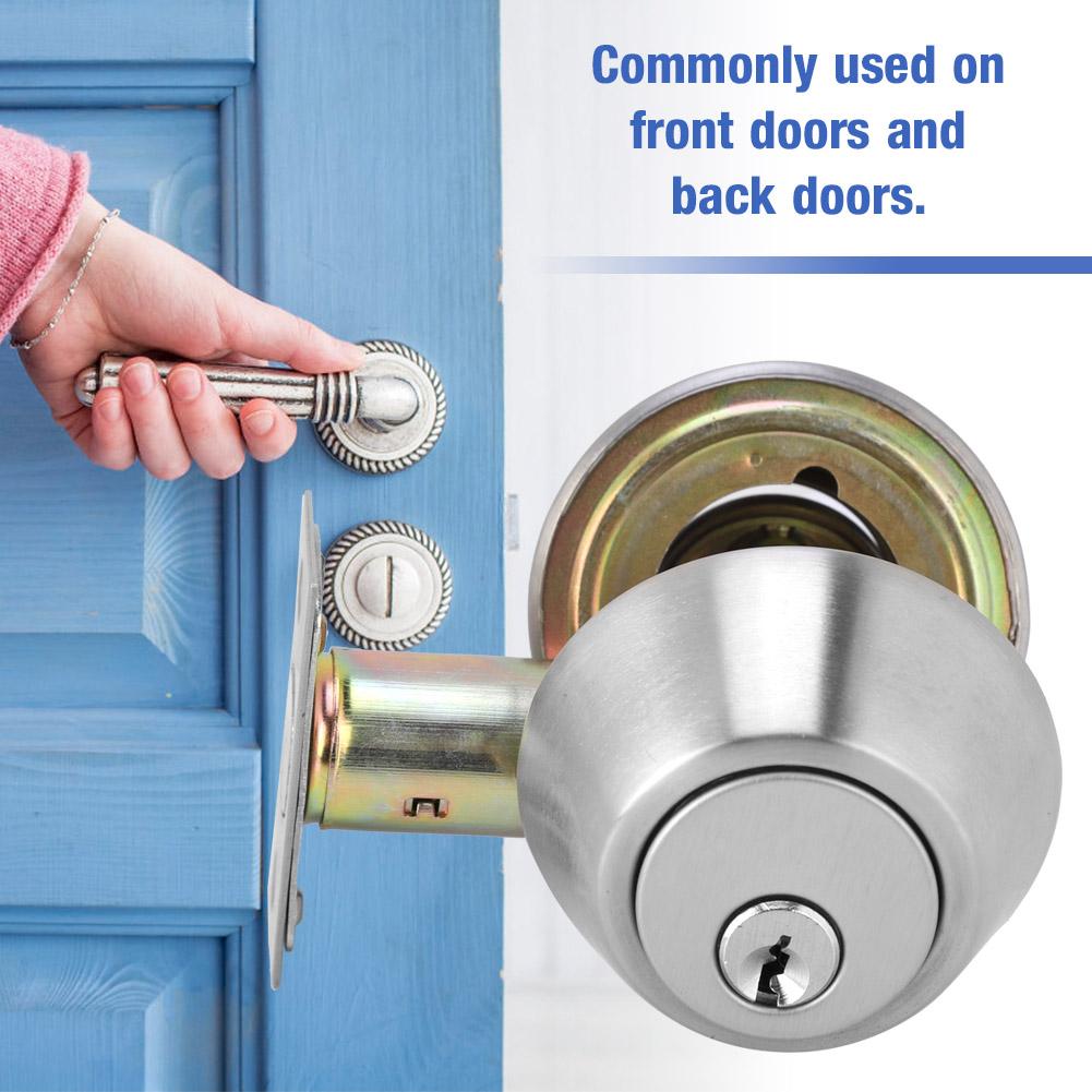 Stainless Steel Door Double Cylinder Deadbolt Lock Keyed on Both Sides for Wood Door