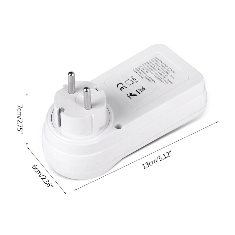 Electricity Usage Monitor Digital Wattmeter AC Power Meter 110V-230V Energy Meter Socket Power Monitor EU/US/UK/BR Plug 32CD