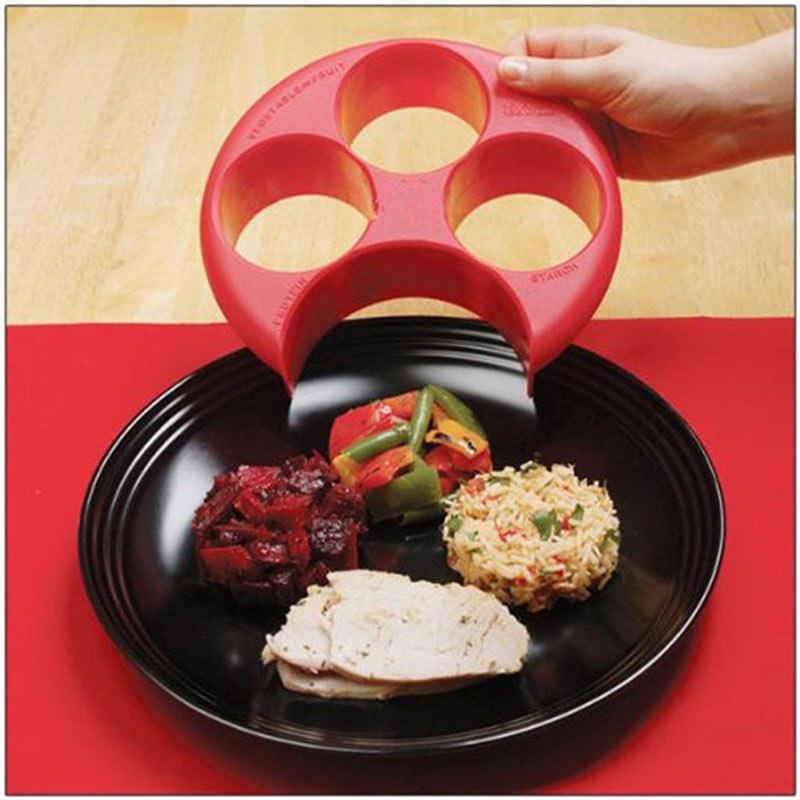 Portable Meal Measure Portion Control Plate Lose Weight Tool Food Portion Control Kitchen Meal Portion Plate Diet Control