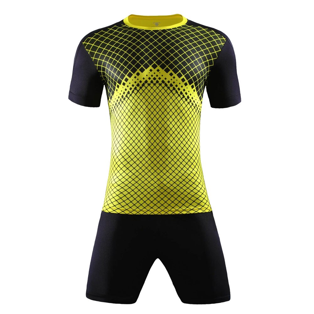 DIY Erwachsene Fußball Uniform Outfit Ausbildung Trikots Costom Fußball Trainingsanzug Trikots Fußball Kit survêtement fußball: Yellow / XXL