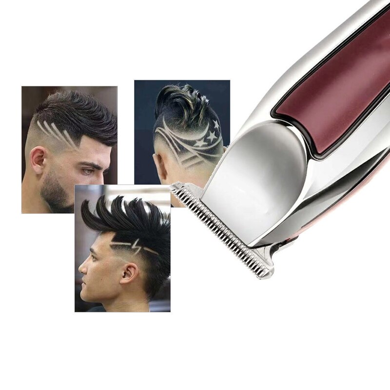 Precision Hair Clipper Electric Hair Trimmer 0.1Mm Steel Blade Baldhead Barber Hair Cutting Machine Men Beard Razor EU Plug