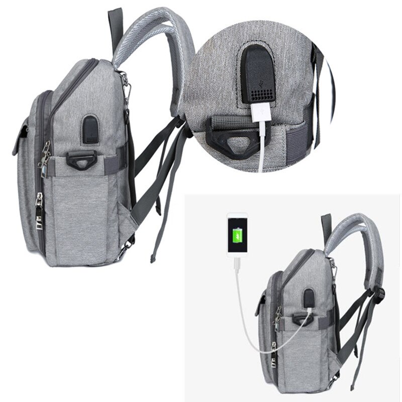 Chaise de salle à manger pour bébé 2 en 1 | Sac à dos Portable pour maman papa, sac à couches pour bébé USB grande capacité, sac à couches pour voyage rehausseur pour bébé