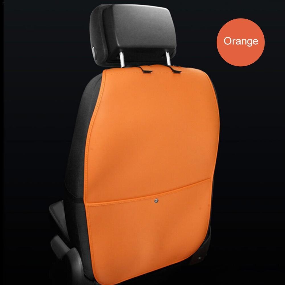 1 stk pu skinn bilsete ryggbeskytter deksel barn anti sparke pad mat beskytte: Oransje