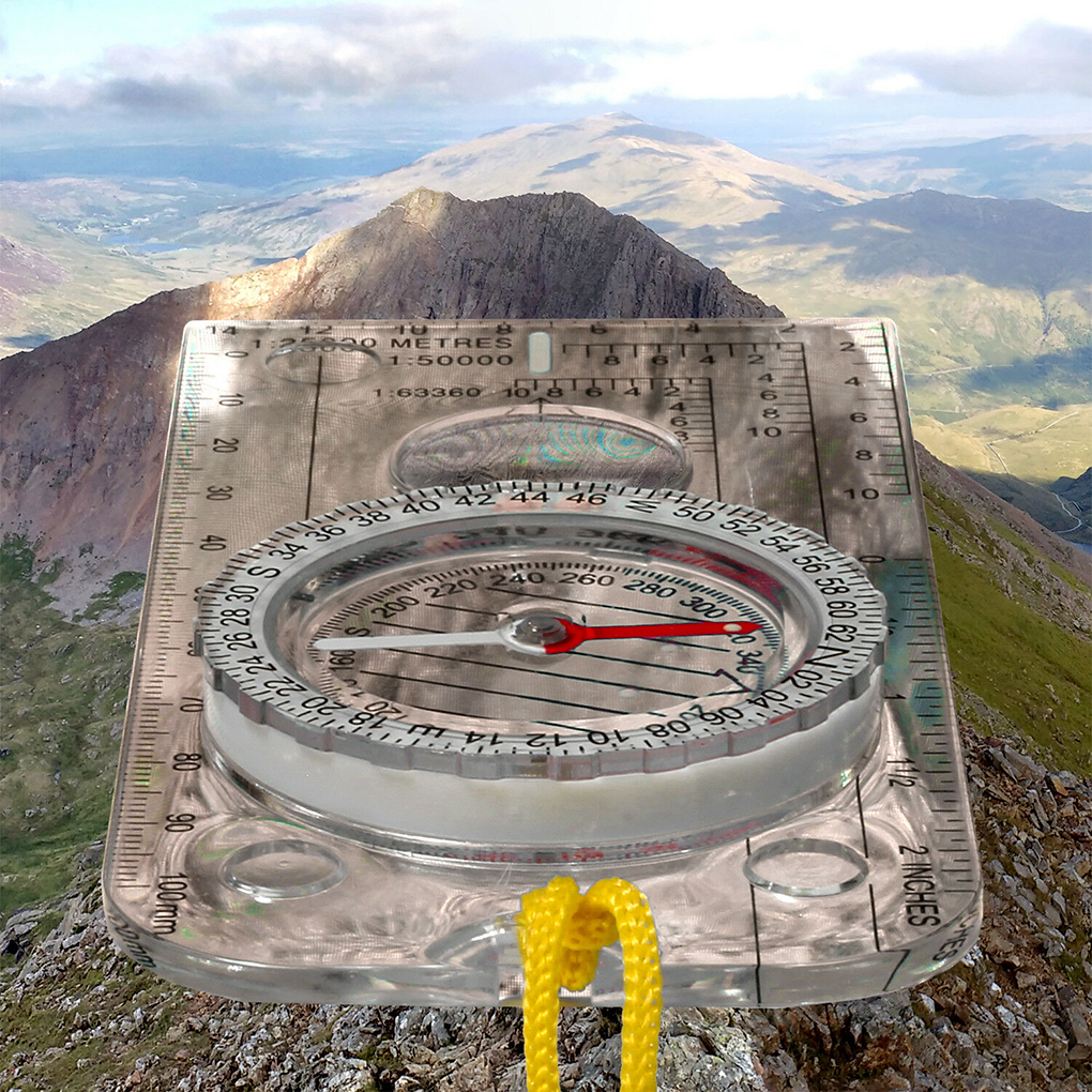 Compass Navigation Map Ruler Portable Scouting Hiking Scale Rulers Outdoor Orienteering Equipment Hunting Survival