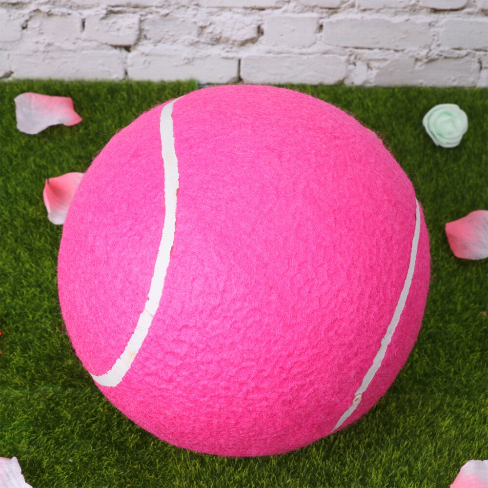 1Pc 20Cm Opblaasbare Flanel Bal Grote Handtekening Tennis Rubberen Bal Voor Kinderen Outdoor Sport (Blauw)