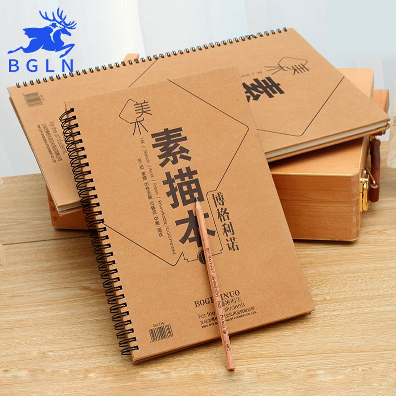 Bgln 30Sheets Double-sided Sketch Paper For Drawing 8K/16K Painting Sketch Book Art Supplies Stationery