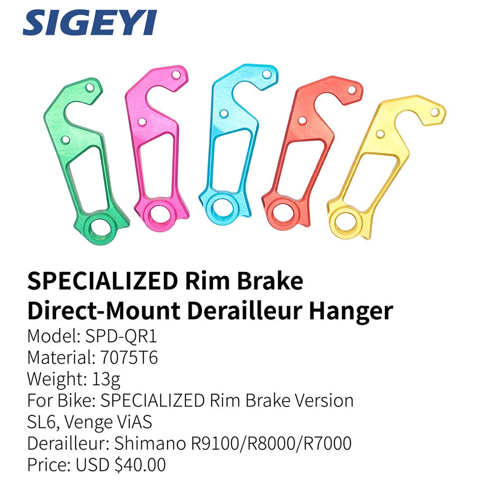 Sigeyi SPD-TH1 SPD-QR1 SPD-QR2 cuadro de bicicleta de carretera desviador trasero directo montaje de suspensión
